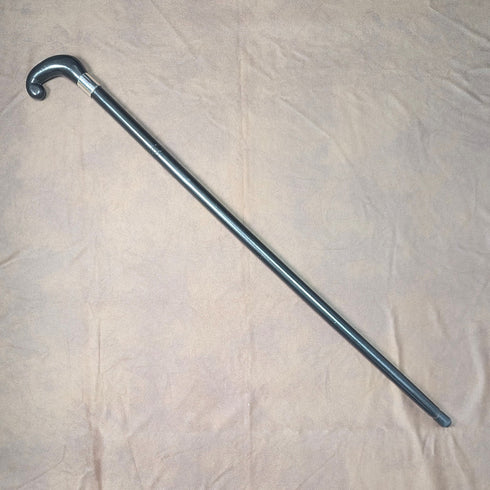 復古男士短柄手杖黑軸手杖 90 厘米